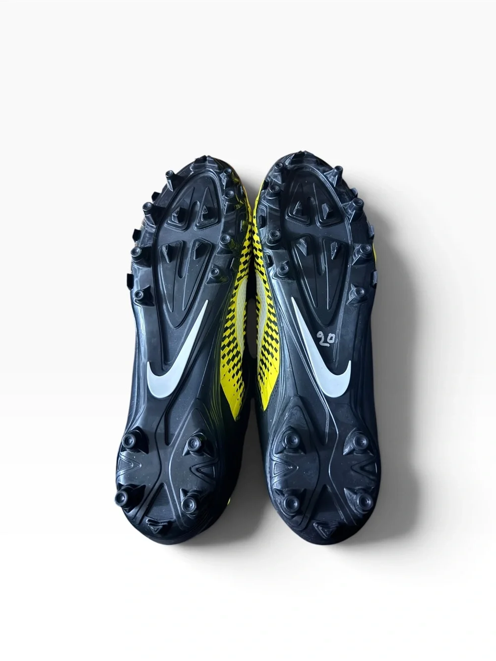 Nike Alpha Cleats in Neon Yellow and Black